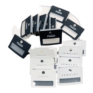 Black and white PVC earring display cards with hanging holes for jewelry packaging