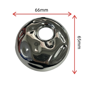 Macro detail of silver stainless steel brooch with wave texture, size 66mm x 65mm