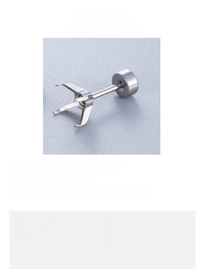 Detailed size chart for titanium steel four-claw screw stud earring DIY base accessories