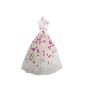 Natural crystal resin mannequin statue with purple glitter and sequins for desk decor