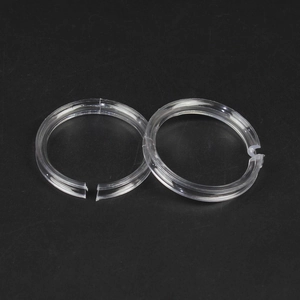 Set of two transparent acrylic ring display stands for bracelets and jewelry holders