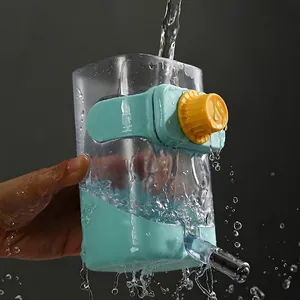 Distributeur d'eau automatique pour animaux avec base vert menthe et buse inoxydable