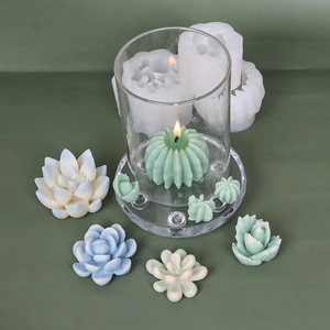 Stampo in silicone succulenta 3D per candele profumate fai-da-te e gesso creativo