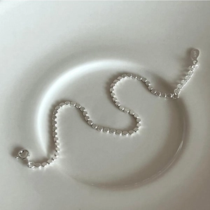 925 Sterling Silver Bracelet Minimalist Dainty Flat Disc Bead Chain Geometric Jewelry For Women Adjustable