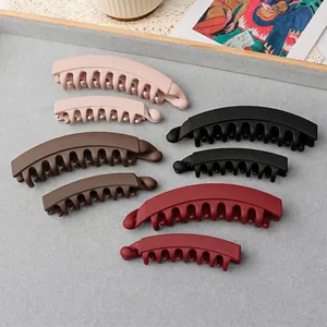 Matte Acrylic Banana Hair Clips Ponytail Holder Non-Slip Elegant Hairpin Korean Style Accessories For Women Girls