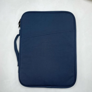 Dunkelblaue Laptoptasche mit Twill-Gewebe und Seitengriff für geschäftliche Reisen