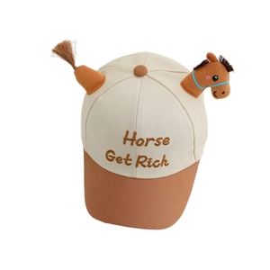 Casquette enfant avec motif cheval en peluche 3D et broderie Horse Get Rich