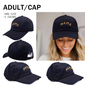 Casquette De Baseball En Coton Femme Broderie MAMA Réglable Pare-Soleil Extérieur Sport Décontracté Bord Incurvé
