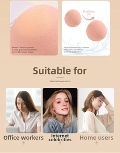 Macro detail of breathable pink makeup sponge showing hydrophilic expansion and soft texture