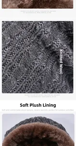 Detail of gray knitted fabric with thick brown fleece lining for warmth locking