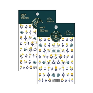 Embossed floral nail stickers TS-2200 sunflower and daisy designs for nail art