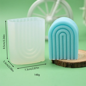 Rainbow arch geometric silicone mold for DIY scented candles and plaster home decor