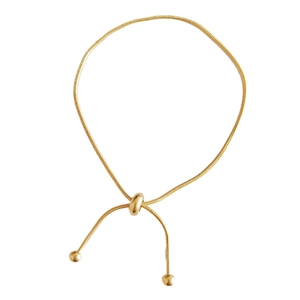 Minimalistisches goldenes Schlangenarmband mit verstellbarem Gleitverschluss