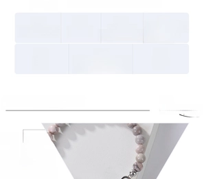 Detailed view of handmade stone beaded bracelet with 100 languages projection heart charm