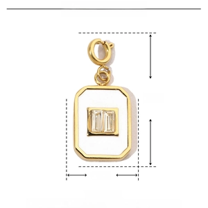 Macro shot detailing 24mm x 10mm dimensions of the enamel heart pendant charm