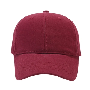 Classic burgundy cotton baseball cap with a six-panel structured design and curved brim