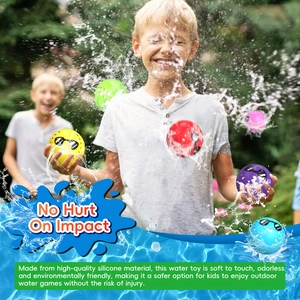 Reusable magnetic silicone water balloons for kids outdoor play with splash effects