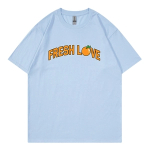 Light blue Sturniolo Triplets Fresh Love cotton varsity t-shirt flat lay view