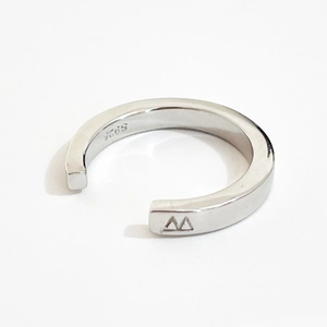 925 Sterling Silver Open Ring Minimalist Solid Square Wire Geometric Polished Adjustable Jewelry Finger Band For Women