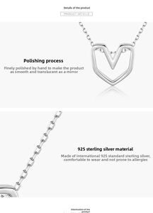 Detailed macro view of 925 sterling silver hollow heart pendant with mirror polish