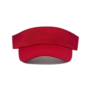 Unisex red sports sun visor hat with curved brim for outdoor running and golf activities