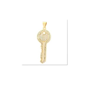 Macro view of gold plated heart lock pendant with detailed technical specifications