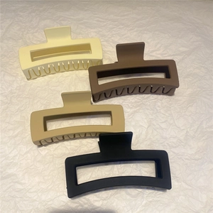 Large Hair Claw Clips Matte Resin Rectangular Cutout Strong Hold Minimalist Vintage Shark Clips For Thick Hair Women
