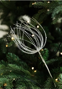 Tiges de feu d'artifice givrées blanches étincelantes pour décoration de sapin de Noël