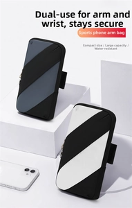 Waterproof sports phone armband featuring dual-color splicing and adjustable strap