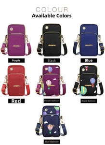 Vertical nylon mini crossbody bags with adjustable straps and multi-layer zippers