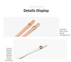 Détails d'aiguilles de montre à quartz en or rose avec douille en cuivre et texture métal