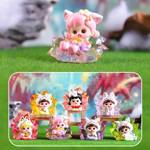 Detailed collection of 7 cute resin cat figures featuring 6 regular and 1 hidden style