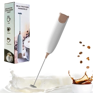 Electric Handheld Milk Frother ABS 304 Stainless Steel High Speed Battery Operated Portable Whisk For Coffee Latte Cappuccino