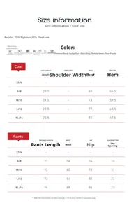 Guide des tailles pour ensemble de yoga côtelé avec mesures du soutien-gorge et legging