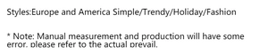 Detail text showing European fashion styles and manufacturing policy for jewelry