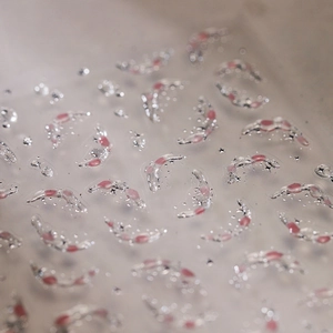 Stickers à ongles 3D en relief avec gouttes de résine florales roses sur feuille
