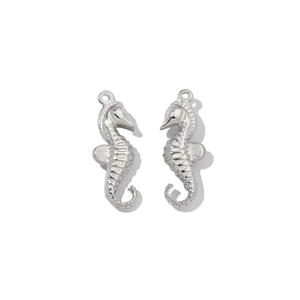 Détails des pendentifs hippocampe en métal argenté poli pour la création de bijoux