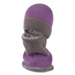 Winter Fleece Lined Knit Beanie And Neck Warmer For Men Women Windproof Cycling Face Mask Warm Outdoor Ear Protection Cap