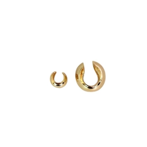 Minimalist gold ball ear clip with punk retro geometric spherical design and high polish finish