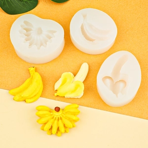 Stampi in silicone 3D a banana per mousse al cioccolato e decorazioni dolci fai-da-te