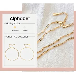 Verstellbares Edelstahl Büroklammer Und Ankerkette Armband Für DIY Schmuckherstellung Gold Silber Halbfertiges Zubehör