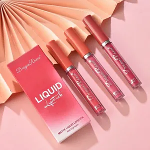 Set di 3 rossetti liquidi opachi vellutati nei toni nude, arancio e malva scuro