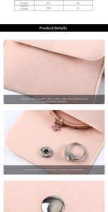Detailed view of pink velvet jewelry pouch with soft lining and silver snap closure