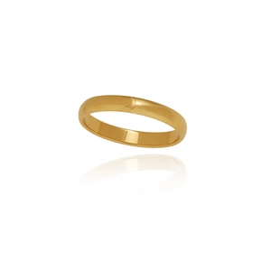 Macro detail of gold plated titanium steel ring with minimalist moon engraving pattern