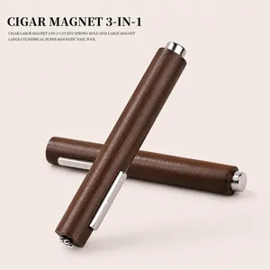 Macro detail of cigar-style 3-in-1 cylindrical strong magnets for cat eye nail art