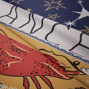 Close-up of plush zodiac tapestry showing starry pattern and soft fabric texture