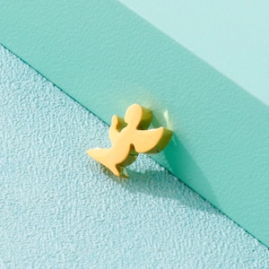 Golden stainless steel angel pendant charm accessory for DIY jewelry necklaces
