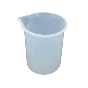 100ml translucent silicone measuring cup with scale and pour spout for DIY resin crafts
