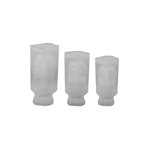 Lot de 3 moules en silicone pour bougies fille en trois tailles pour loisirs créatifs