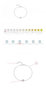 Detail specifications of 0.5ct D-color VVS1 moissanite stones and S925 silver craftsmanship